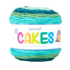 Lincraft Cakes Crochet & Knitting Yarn, Green Green Machine- 200g