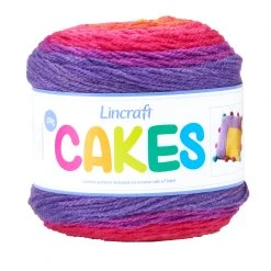 Lincraft Cakes Crochet & Knitting Yarn, Orange Sun Dial- 200g