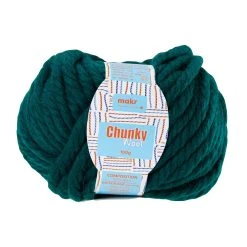 Makr Chunky Wool Crochet & Knitting Yarn, Rain Forest- 100g