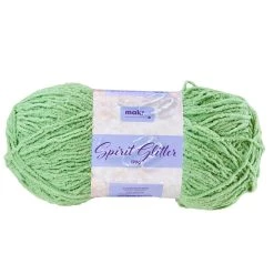 Makr Spirit Glitter Crochet & Knitting Yarn, Sage Green-170g
