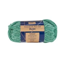 Makr Velour Plush Jumbo Crochet & Knitting Yarn, Malachite Green- 200g