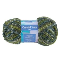 Makr Crystal Crochet & Knitting Yarn, Emerald- 250g