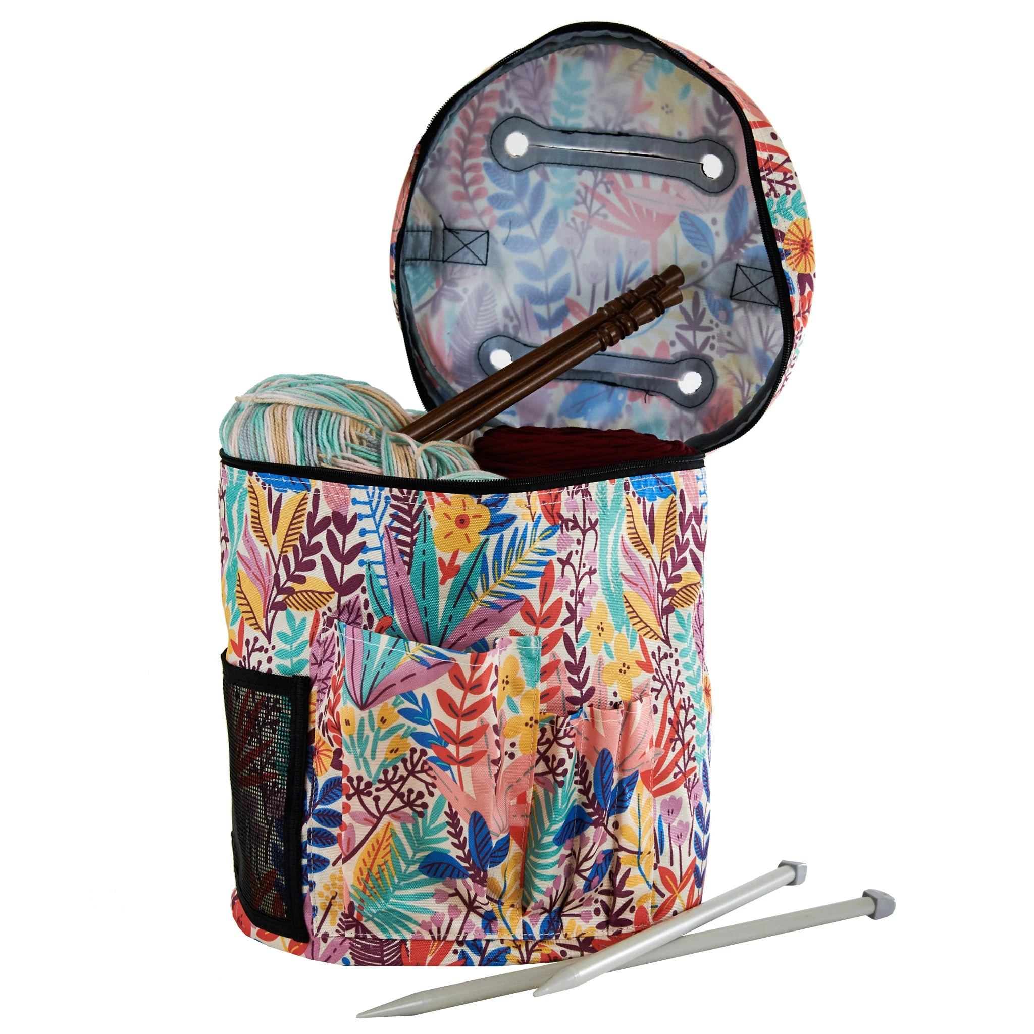 Lincraft Knitting Storage Bag, Bright Fern- 28x28x33cm - Image 3