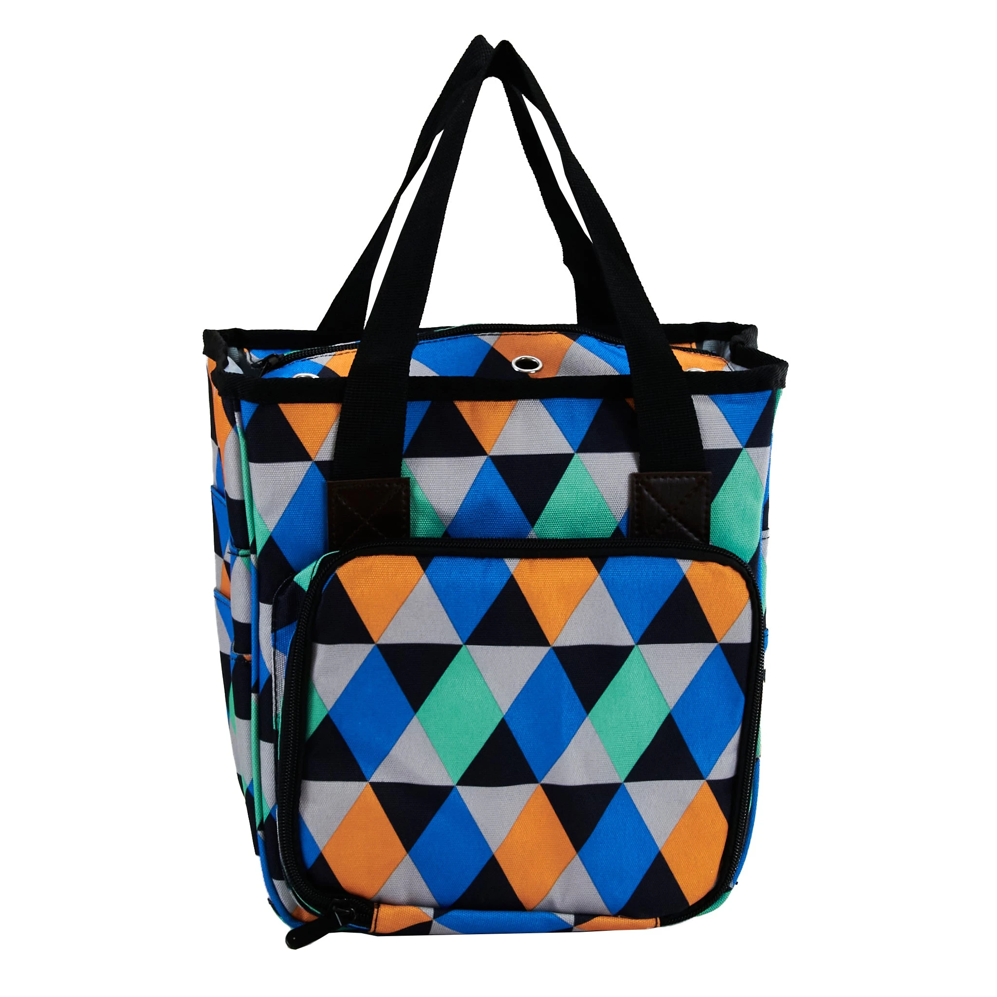 Lincraft Knitting Storage Bag, Geometric- 23x14x26cm