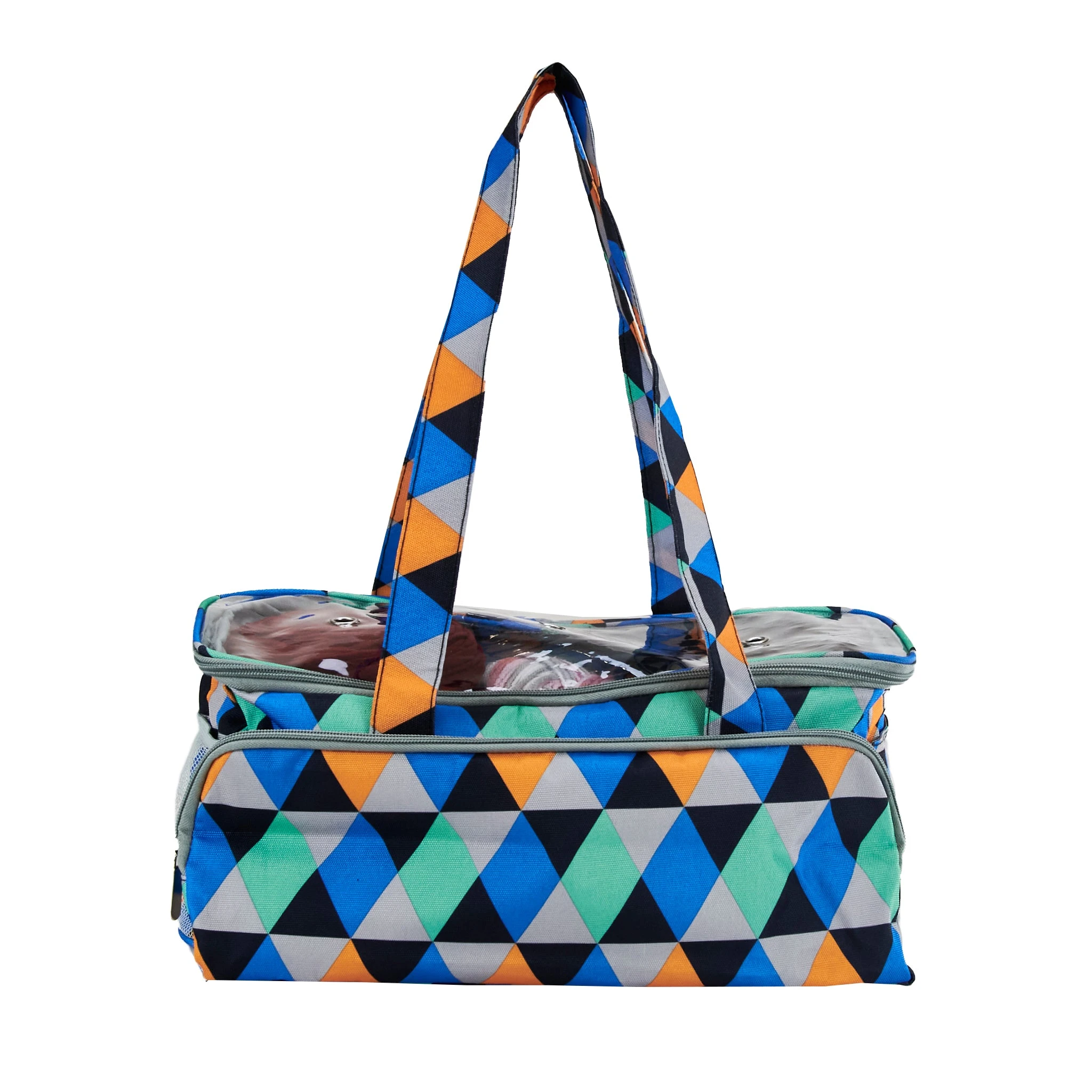 Knitting Storage Bag, Geometric- 38x19x18cm Lincraft Knitting Storage Bag, Geometric- 38x19x18cm -Lincraft shop 30637078
