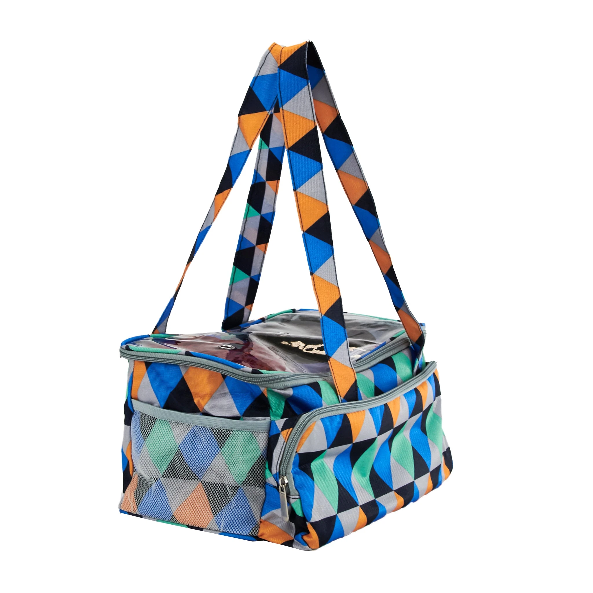 Knitting Storage Bag, Geometric- 38x19x18cm Lincraft Knitting Storage Bag, Geometric- 38x19x18cm -Lincraft shop 30637078 1
