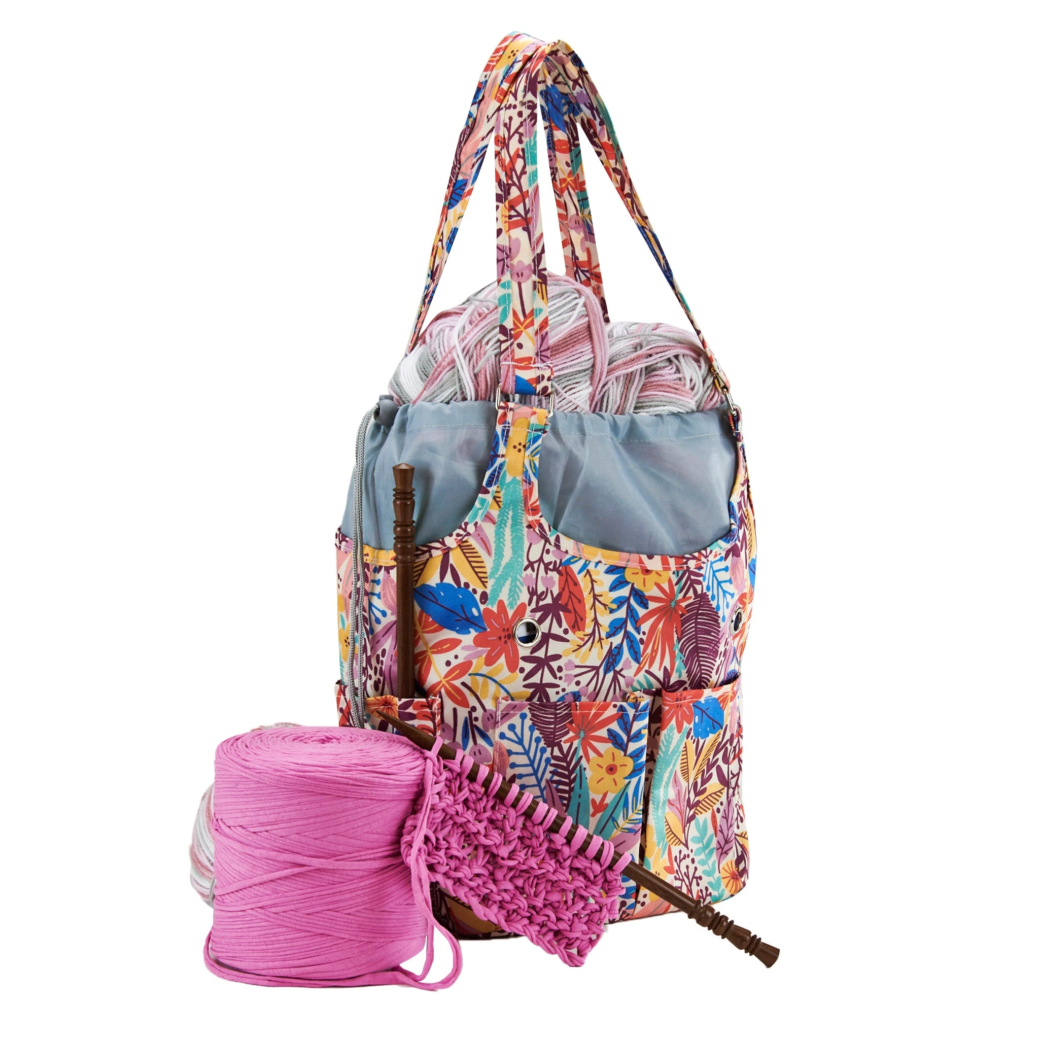 Knitting Storage Bag, Bright Fern- 26x17x27cm Lincraft Knitting Storage Bag, Bright Fern- 26x17x27cm -Lincraft shop 30637085 2