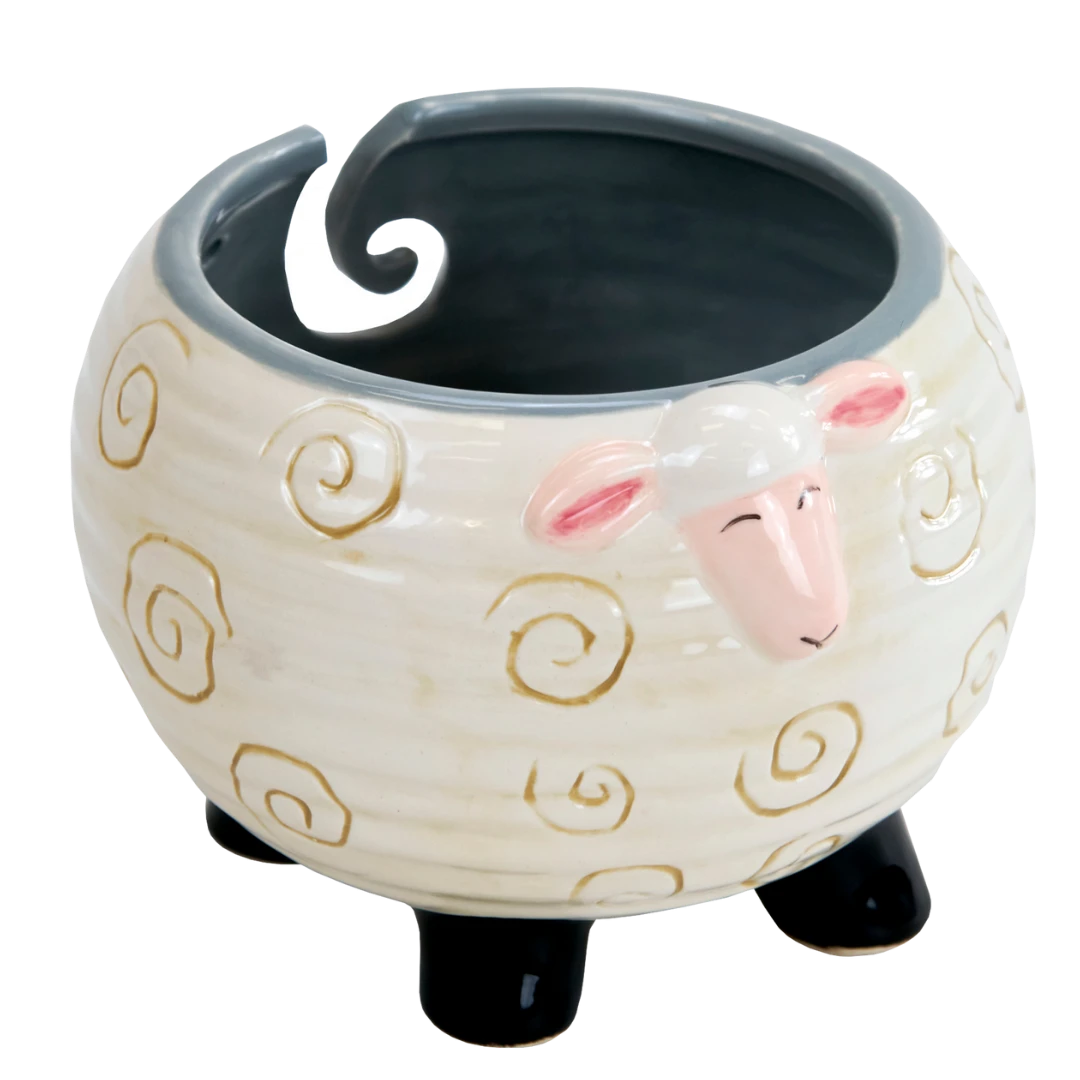 Lincraft Ceramic Yarn Bowl, Sheep