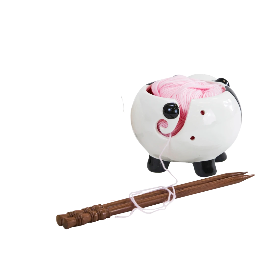 Lincraft Ceramic Yarn Bowl, Panda - Image 3