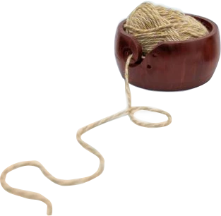 Makr Wooden Yarn Bowl, Burgundy - Image 3