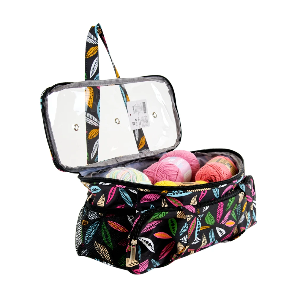 Mayd Knitting Storage Bag, Bright Flower- 38x19x18cm Mayd Knitting Storage Bag, Bright Flower- 38x19x18cm -Lincraft shop 30685635 1