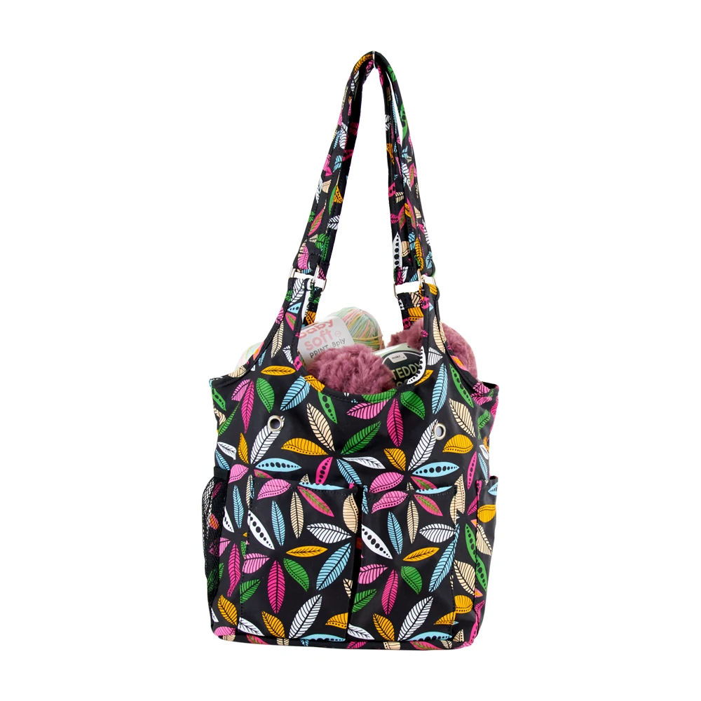 Mayd Knitting Storage Bag, Bright Flower- 26x17x27cm