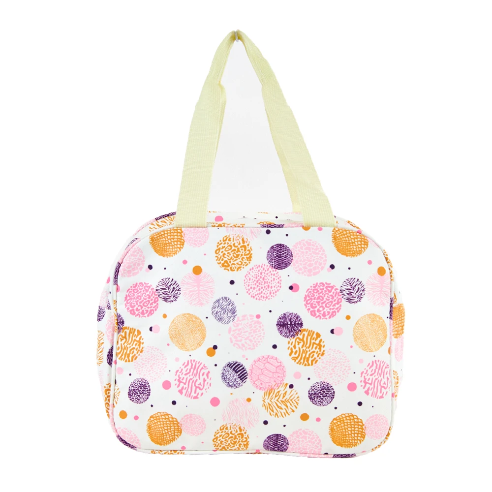 Mayd Knitting Storage Bag, Pink Circles- 20x28x22cm - Image 3