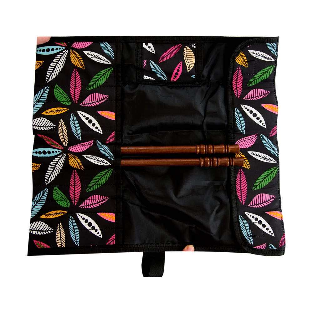 Mayd Knitting Needle/Accessories Wrap Bag, Bright Flower - Image 2