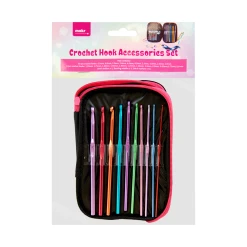 Makr Crochet Needle Multi Colour Pack, Pink