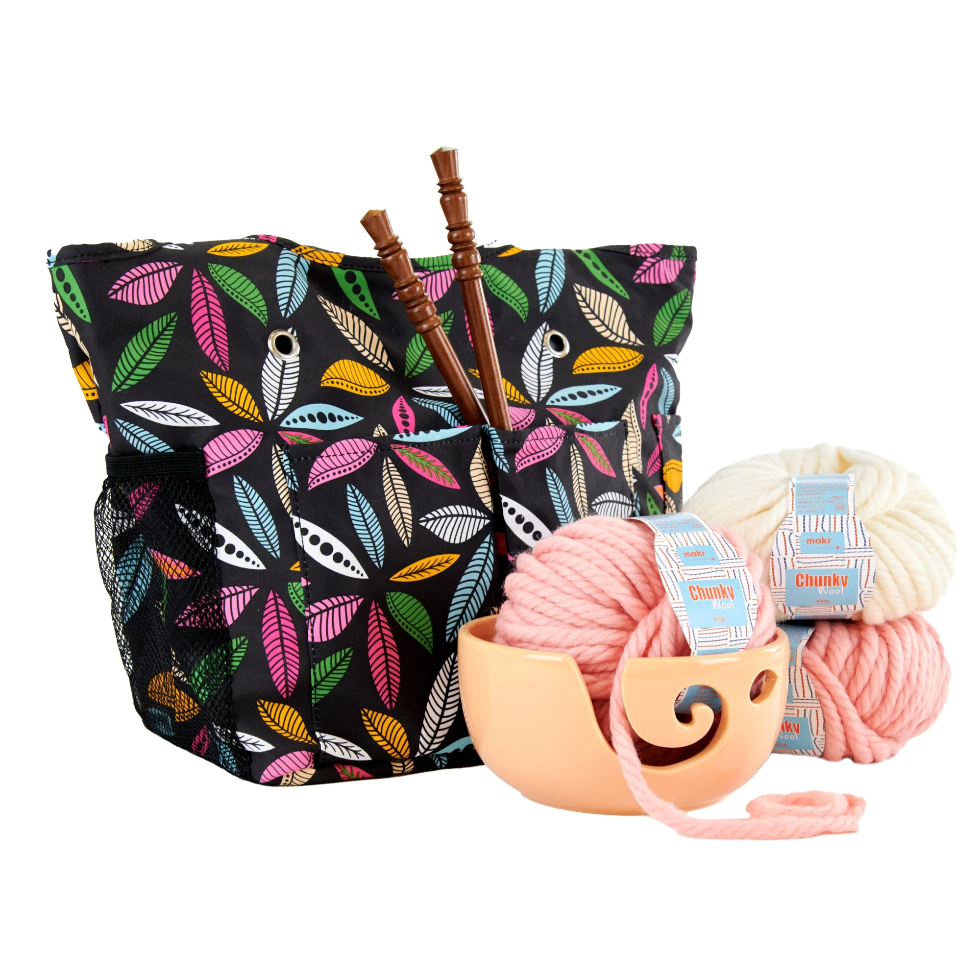 Lincraft Designer Style Ceramic Yarn Bowl, Sand - Image 3