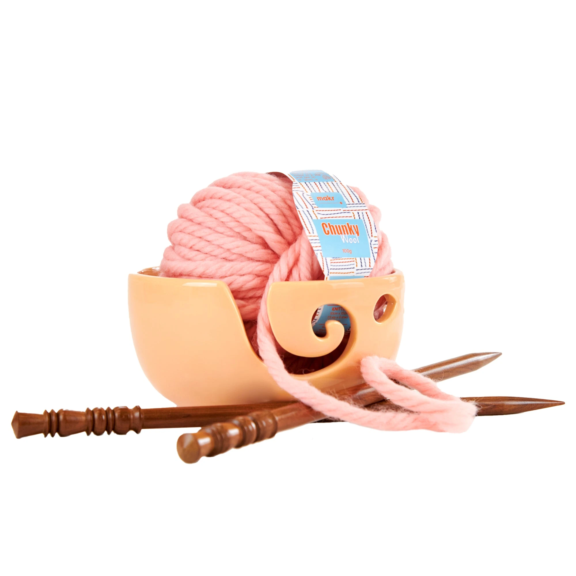 Lincraft Designer Style Ceramic Yarn Bowl, Sand - Image 2