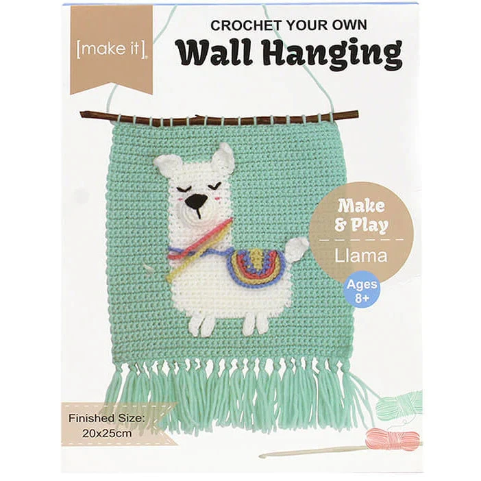 Birch Make & Play 3D Wall Hangings Crochet Kit, Llama- 21x25cm
