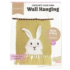 Birch Make & Play 3D Wall Hangings Crochet Kit, Rabbit- 23x25cm