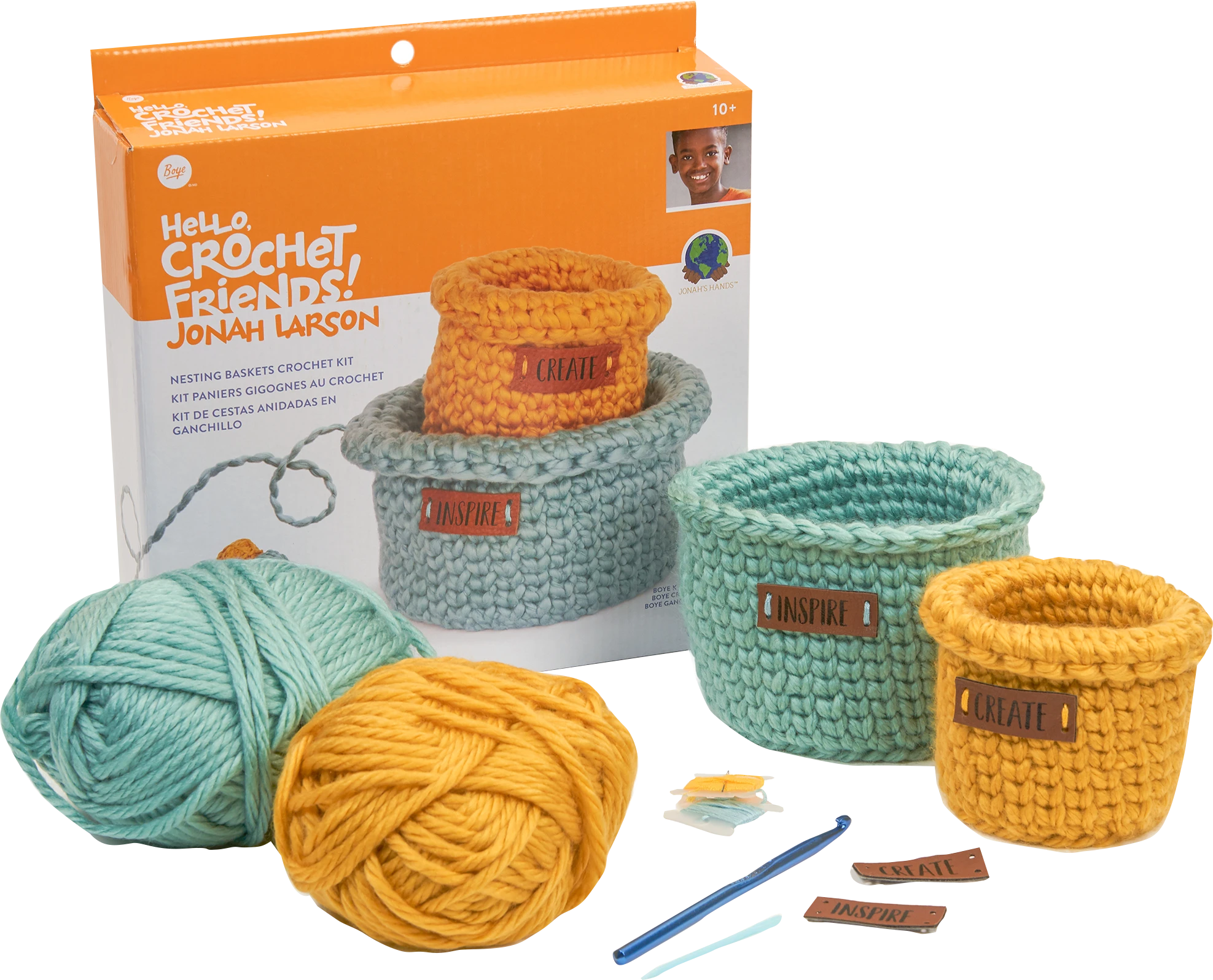 Boye Jonah Crochet Friend Kit, Nesting Baskets - Image 2