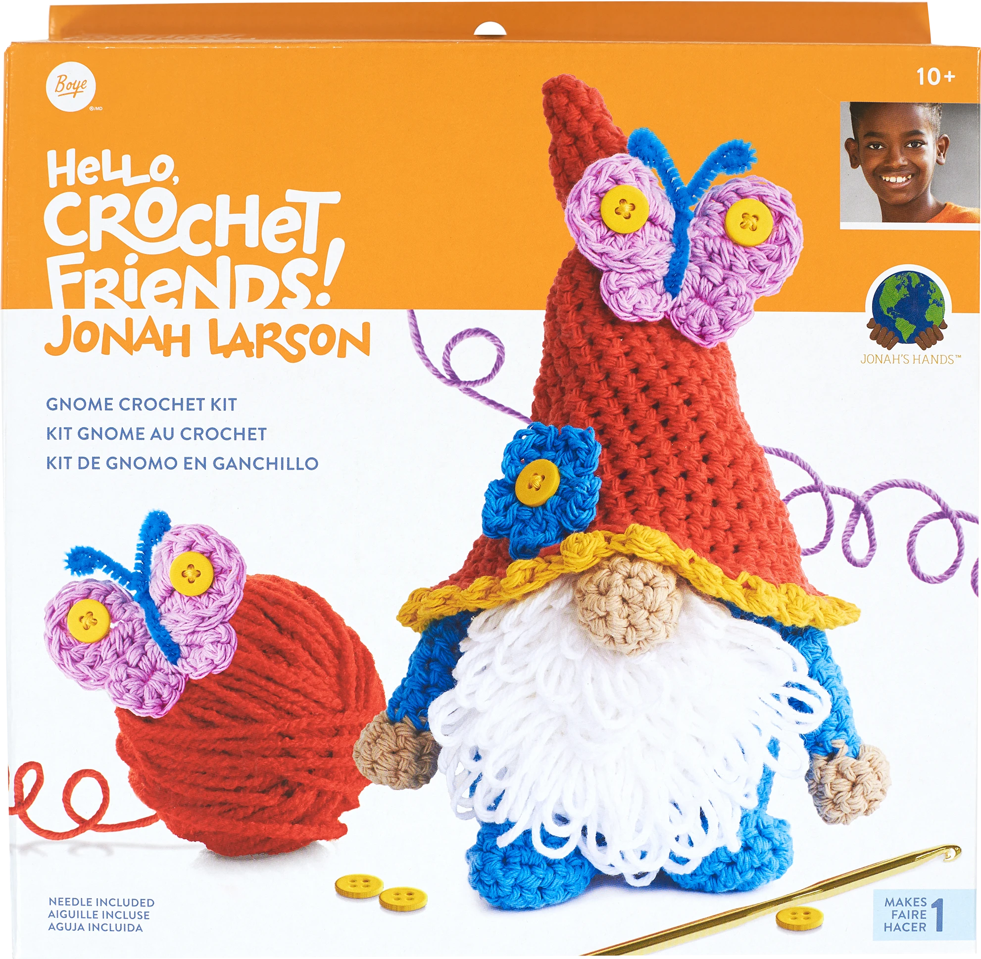 Boye Jonah Crochet Friend Kit, Gnome Box