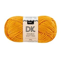 Makr DK 8ply Crochet & Knitting Yarn, Golden Nugget- 100g Acrylic Yarn
