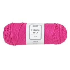 Makr Esther 8ply Crochet & Knitting Yarn, Magenta- 200g Polyester Yarn