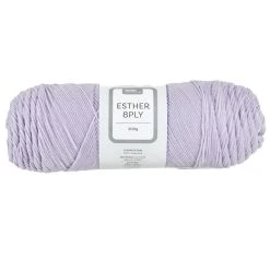 Makr Esther 8ply Crochet & Knitting Yarn, Pastel Lilac- 200g Polyester Yarn
