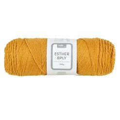 Makr Esther 8ply Crochet & Knitting Yarn, Golden Nugget- 200g Polyester Yarn