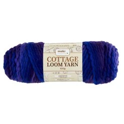 Makr Cottage Loom Crochet & Knitting Yarn, Purple Glow- 100g Acrylic Yarn
