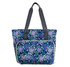Makr Knitting Storage Bag Ultimate, Purple Floral- 38x18x32cm