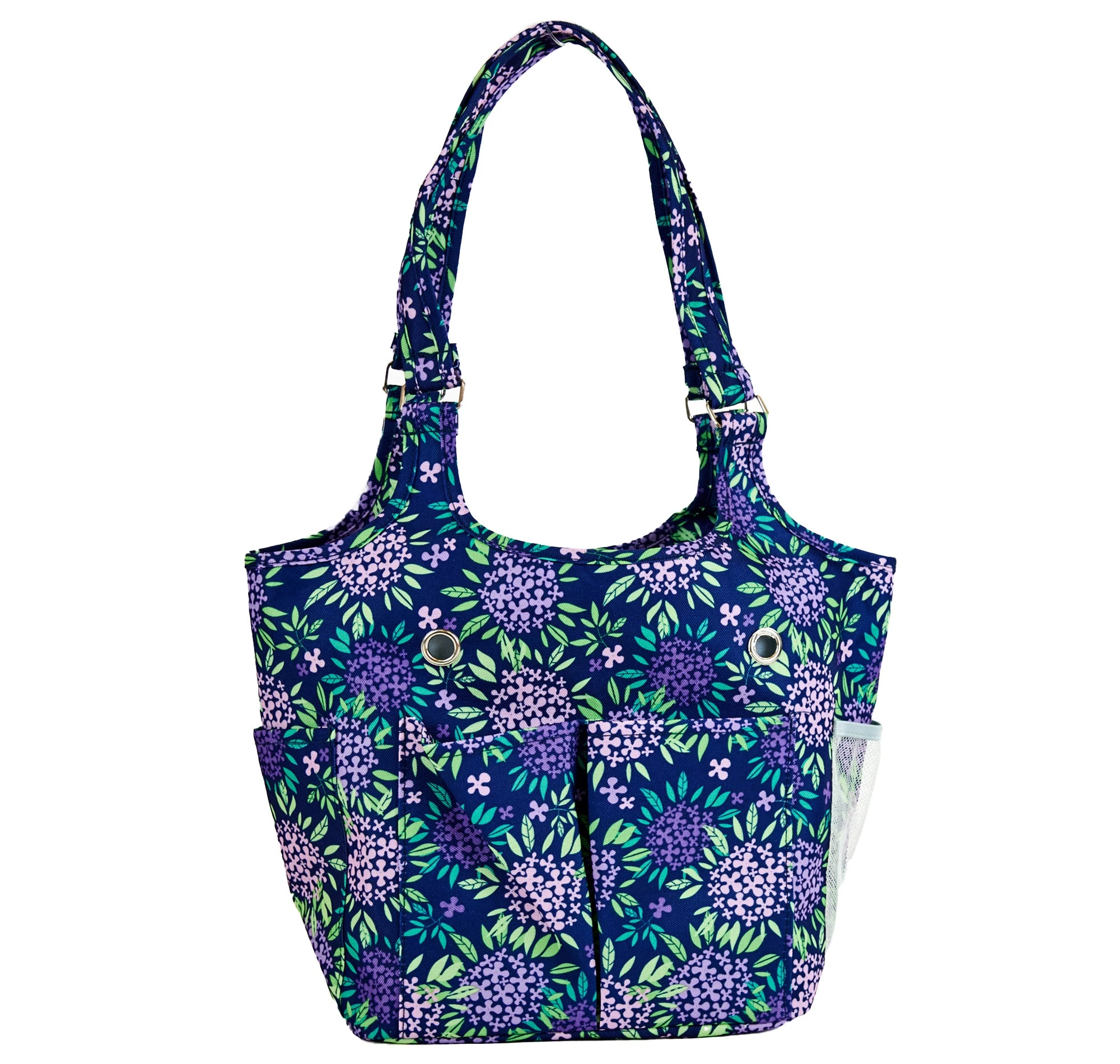 Makr Knitting Storage Bag Ultimate, Purple Floral- 26x17x27cm