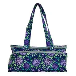 Makr Knitting Storage Bag Ultimate, Purple Floral- 38x19x18cm