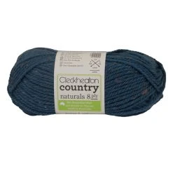 Cleckheaton Country Naturals 8ply Crochet & Knitting Yarn, Teal- 50g Wool Acrylic Viscose Yarn
