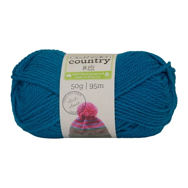 Cleckheaton Country 8ply Crochet & Knitting Yarn, Caribbean Blue- 50g Wool Yarn