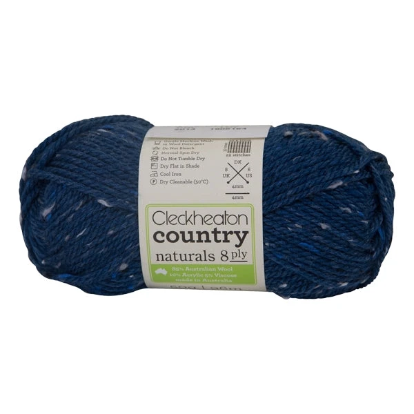 Cleckheaton Country Naturals 8ply Crochet & Knitting Yarn, Peacock- 50g Wool Acrylic Viscose Yarn