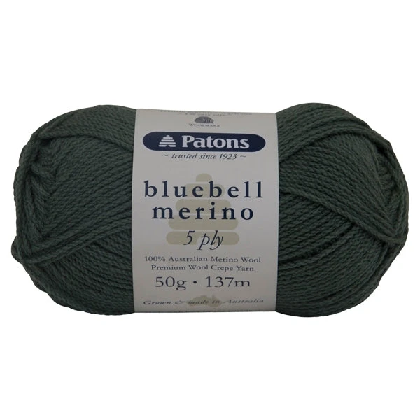 Patons Bluebell Merino 5ply Crochet & Knitting Yarn, Artichoke- 50g Merino Wool Yarn