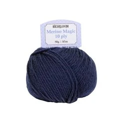Heirloom Merino Magic 10ply Crochet & Knitting Yarn, Ink- 50g Wool Yarn