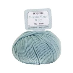 Heirloom Merino Magic 8ply Crochet & Knitting Yarn, Fern- 50g Wool Yarn