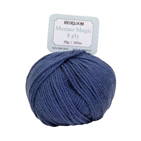Heirloom Merino Magic 8ply Crochet & Knitting Yarn, Denim- 50g Wool Yarn Heirloom Merino Magic 8ply Crochet & Knitting Yarn, Denim- 50g Wool Yarn -Lincraft shop 333744008621 594ddb93 0484 420a afdc 3f1fae0c3035