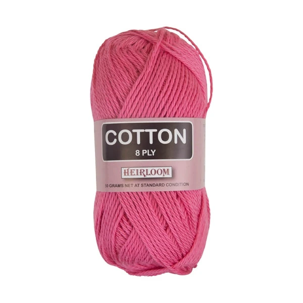 Heirloom 8ply Crochet & Knitting Yarn, Blush- 50g Cotton Yarn