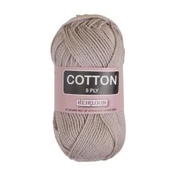 Heirloom 8ply Crochet & Knitting Yarn, Oat- 50g Cotton Yarn