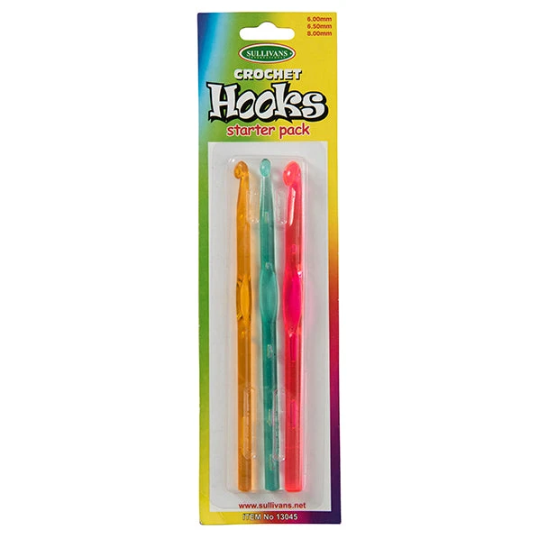 Sullivans Crochet Hooks Starter Pack Of 3- Medium