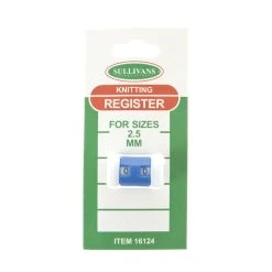 Sullivans Knitting Register, Sizes 2-5mm- Small