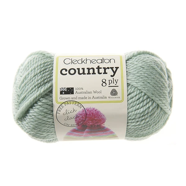 Cleckheaton Country 8ply Crochet & Knitting Yarn, Soft Green- 50g Wool Yarn