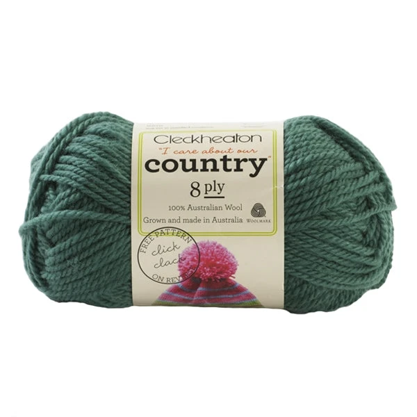 Cleckheaton Country 8ply Crochet & Knitting Yarn, Green- 50g Wool Yarn