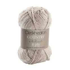 Cleckheaton Country Naturals 8ply Crochet & Knitting Yarn, Natural- 50g Wool Acrylic Viscose Yarn