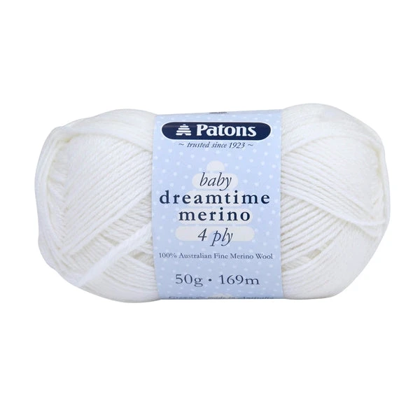 Patons Dreamtime Merino 4ply Crochet & Knitting Yarn, Cream- 50g Merino Wool Yarn Patons Dreamtime Merino 4ply Crochet & Knitting Yarn, Cream- 50g Merino Wool Yarn -Lincraft shop 9329269041526 2