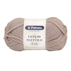 Patons Totem Merino 8ply Crochet & Knitting Yarn, Almond Buff- 50g Merino Wool Yarn