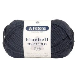 Patons Bluebell Merino 5ply Crochet & Knitting Yarn, Charcoal- 50g Merino Wool Yarn